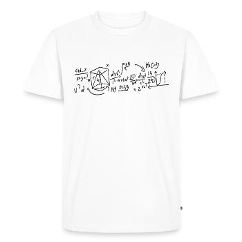 Cadeau de professeur de géométrie mathématique - T-shirt Premium bio Homme - blanc - Devant - Nico (187cm)