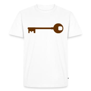 Une Clé - T-shirt Premium bio Homme - blanc - Devant - Nico (187cm)