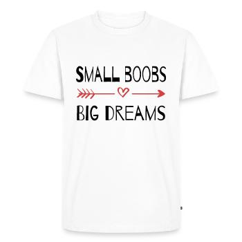 Petits seins grands rêves - T-shirt Premium bio Homme - blanc - Devant - Nico (187cm)
