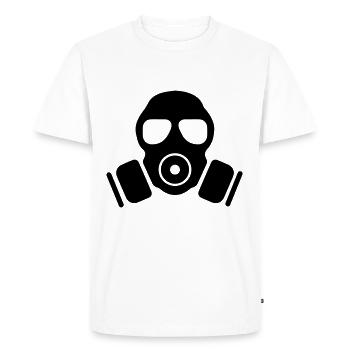 Gas mask symbol - Men's Premium Organic T-Shirt - white - Front - Nico (187cm)
