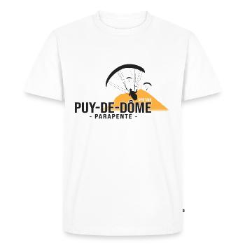 Parapente parapentiste puy de dôme spot parapente - T-shirt Premium bio Homme - blanc - Devant - Nico (187cm)