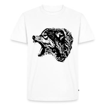 Wolf - T-shirt Premium bio Homme - blanc - Devant - Nico (187cm)