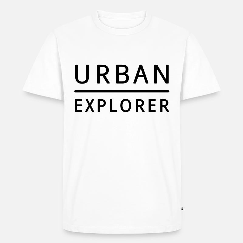 Urban Explorer - Männer Premium Bio T-Shirt - Weiß