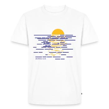 coucher de soleil, soleil, vacances, coucher de soleil, mer, Croatie - T-shirt Premium bio Homme - blanc - Devant - Nico (187cm)