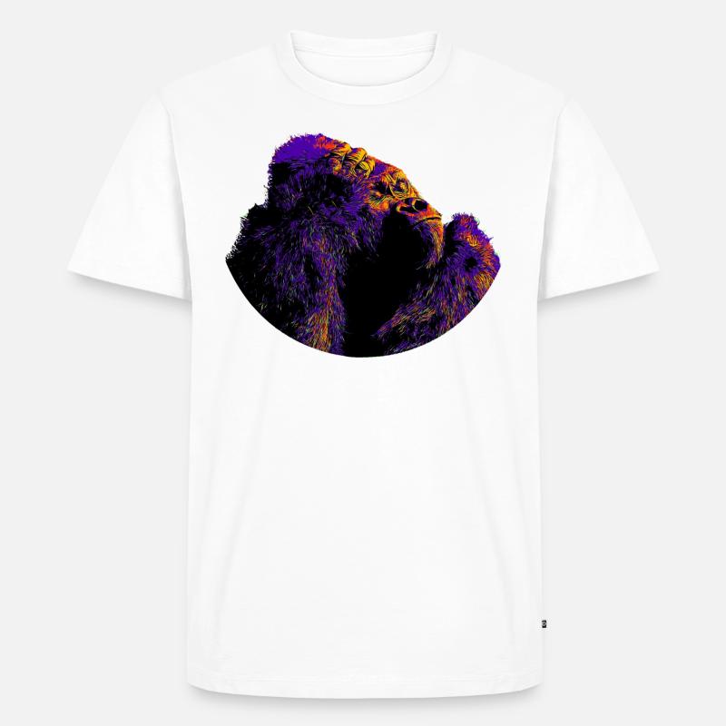 Gorilla - Männer Premium Bio T-Shirt - Weiß
