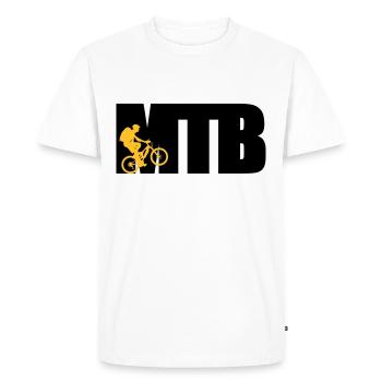 MTB - T-shirt Premium bio Homme - blanc - Devant - Nico (187cm)