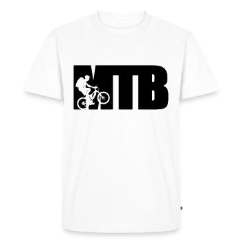 MTB - T-shirt Premium bio Homme - blanc - Devant - Nico (187cm)