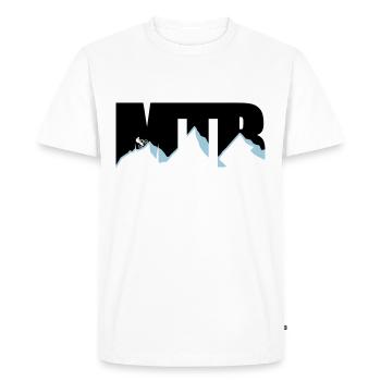 MTB - Men's Premium Organic T-Shirt - white - Front - Nico (187cm)