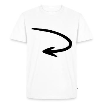 Arrow drawing sketch black - Men's Premium Organic T-Shirt - white - Front - Nico (187cm)