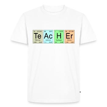 Periodic Table - TeAcHEr - Men's Premium Organic T-Shirt - white - Front - Nico (187cm)