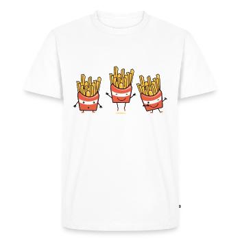fries Gift to personalise - Men's Premium Organic T-Shirt - white - Front - Nico (187cm)