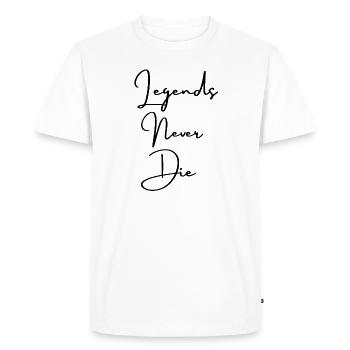 Legends never die - T-shirt Premium bio Homme - blanc - Devant - Nico (187cm)