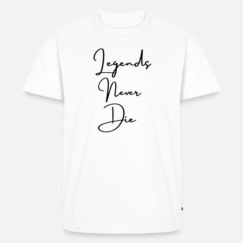 Legends never die - Männer Premium Bio T-Shirt - Weiß