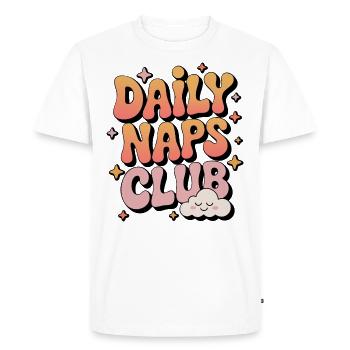 Daily Naps Club Sweet nap and nap - Men's Premium Organic T-Shirt - white - Front - Nico (187cm)