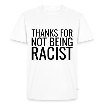 anti 03 - T-shirt Premium bio Homme - blanc - Devant - Nico (187cm)