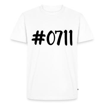 #0711 - Men's Premium Organic T-Shirt - white - Front - Nico (187cm)
