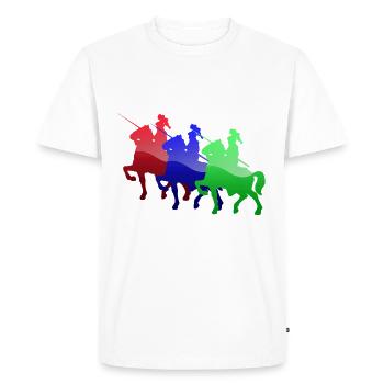 Chevaliers médiévaux de couleur - T-shirt Premium bio Homme - blanc - Devant - Nico (187cm)