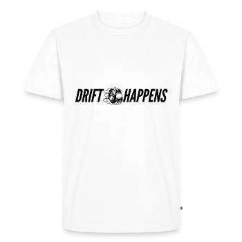 Drift Happens - Men's Premium Organic T-Shirt - white - Front - Nico (187cm)