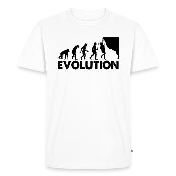 Climbing Evolution Escalade - Men's Premium Organic T-Shirt - white - Front - Nico (187cm)