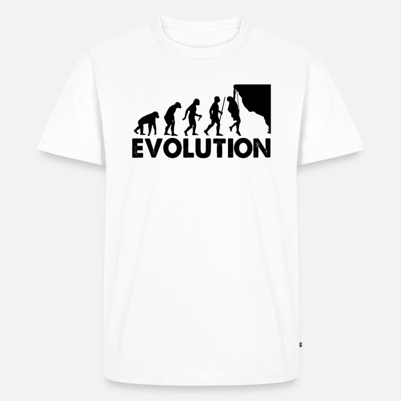 Climbing Evolution Escalade - Men's Premium Organic T-Shirt - white
