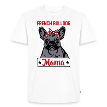 French Bulldog Mama - Mom French Bulldog - Men's Premium Organic T-Shirt - white - Front - Nico (187cm)