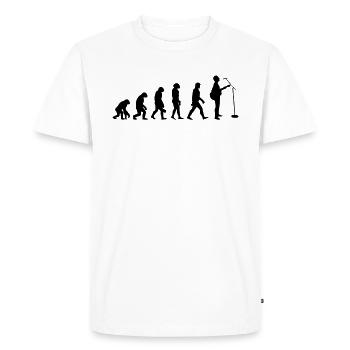 Evolution of the guitar - Men's Premium Organic T-Shirt - white - Front - Nico (187cm)