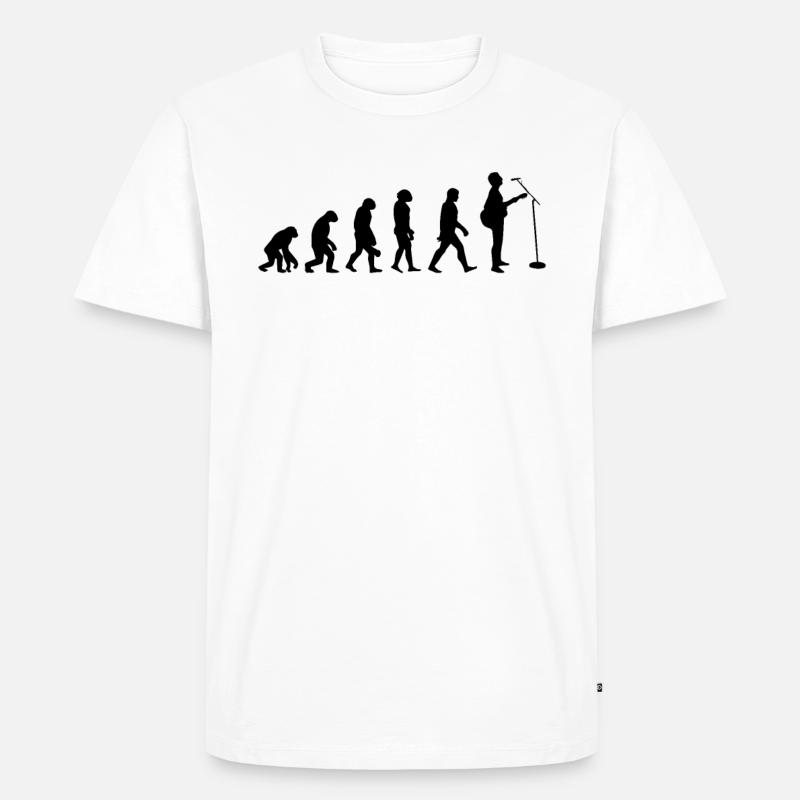 Evolution der Gitarre - Männer Premium Bio T-Shirt - Weiß