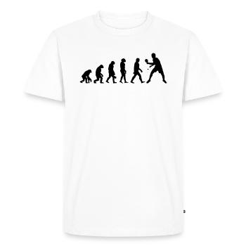 Evolution of Ping Pong - Men's Premium Organic T-Shirt - white - Front - Nico (187cm)