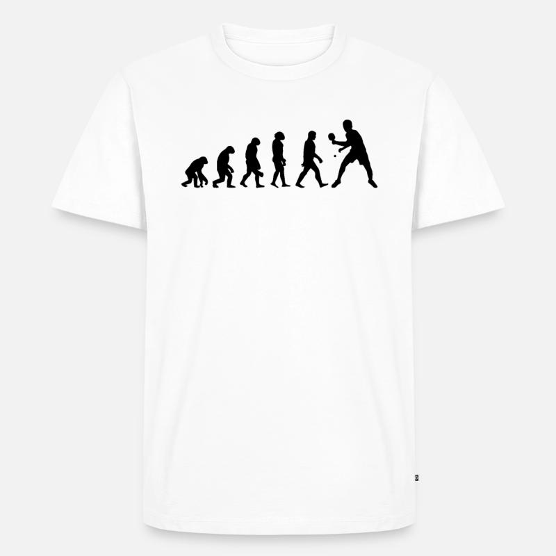 Évolution Du Ping Pong - T-shirt Premium bio Homme - blanc