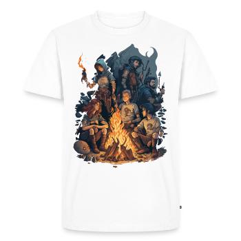 Aventuriers relaxants - T-shirt Premium bio Homme - blanc - Devant - Nico (187cm)