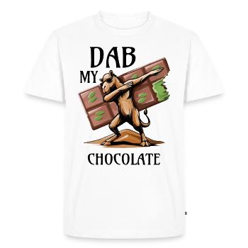 Dab My Chocolate – Le dromadaire ! - T-shirt Premium bio Homme - blanc - Devant - Nico (187cm)