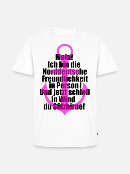 Norddeutsche Freundlichkeit Tshirt - Männer Premium Bio T-Shirt - Weiß