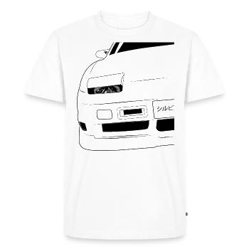 Silvia S13 240SX 200SX - T-shirt Premium bio Homme - blanc - Devant - Nico (187cm)