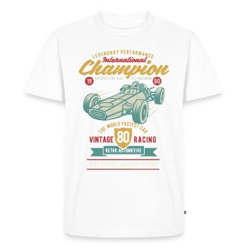 International Champion Car Race - Men's Premium Organic T-Shirt - white - Front - Nico (187cm)