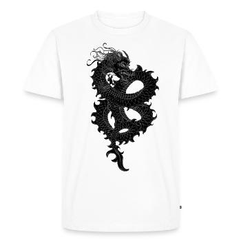 Dragon noir - T-shirt Premium bio Homme - blanc - Devant - Nico (187cm)