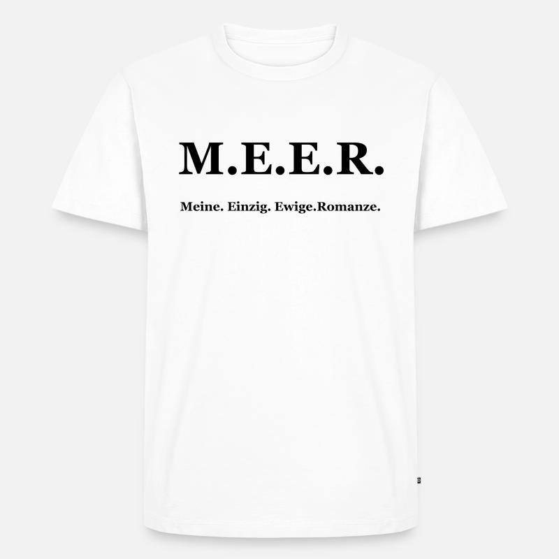 MEER - Männer Premium Bio T-Shirt - Weiß