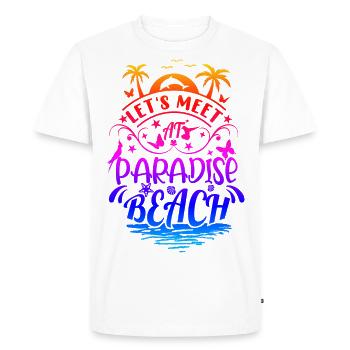 Paradise beach beach summer sun paradise vacation - Men's Premium Organic T-Shirt - white - Front - Nico (187cm)