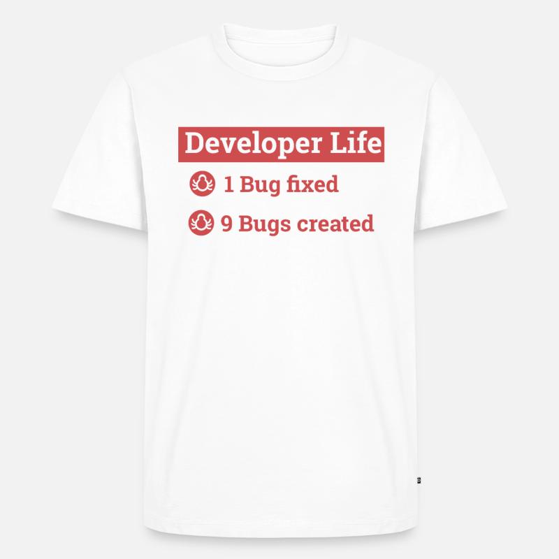 "Developer life" | Programmer, Programmer - Men's Premium Organic T-Shirt - white