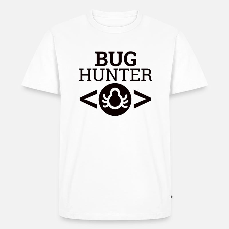"Bug Hunter" | Informatik, Programmierer - Männer Premium Bio T-Shirt - Weiß