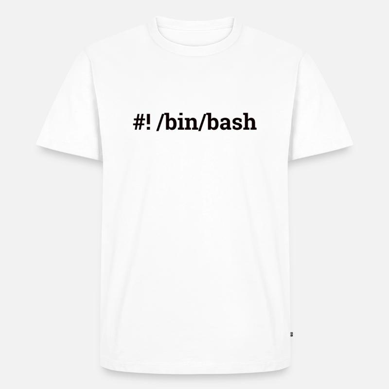 "/bin/bash" | Admin, Computer Science - Men's Premium Organic T-Shirt - white