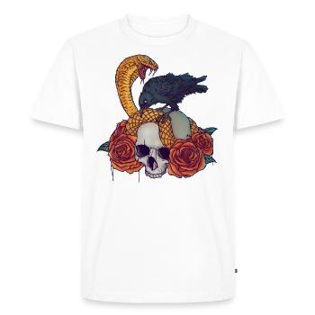 SERPENT DORÉ - T-shirt Premium bio Homme - blanc - Devant - Nico (187cm)