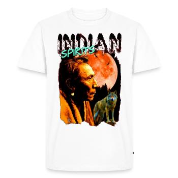 INDIAN SPIRITS 1.1 - T-shirt Premium bio Homme - blanc - Devant - Nico (187cm)