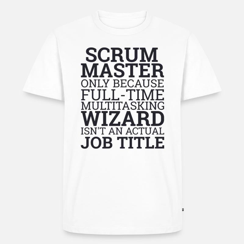 "Scrum Master" | Scrum Master - Männer Premium Bio T-Shirt - Weiß