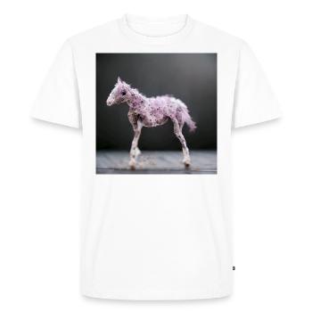 Baby Horse Pink Grey Jumping - Men's Premium Organic T-Shirt - white - Front - Nico (187cm)