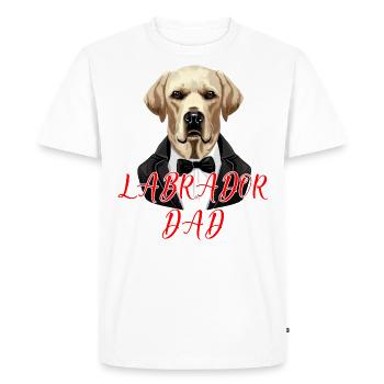 Labrador Retriever MAMA Art Lab chien chiot - T-shirt Premium bio Homme - blanc - Devant - Nico (187cm)