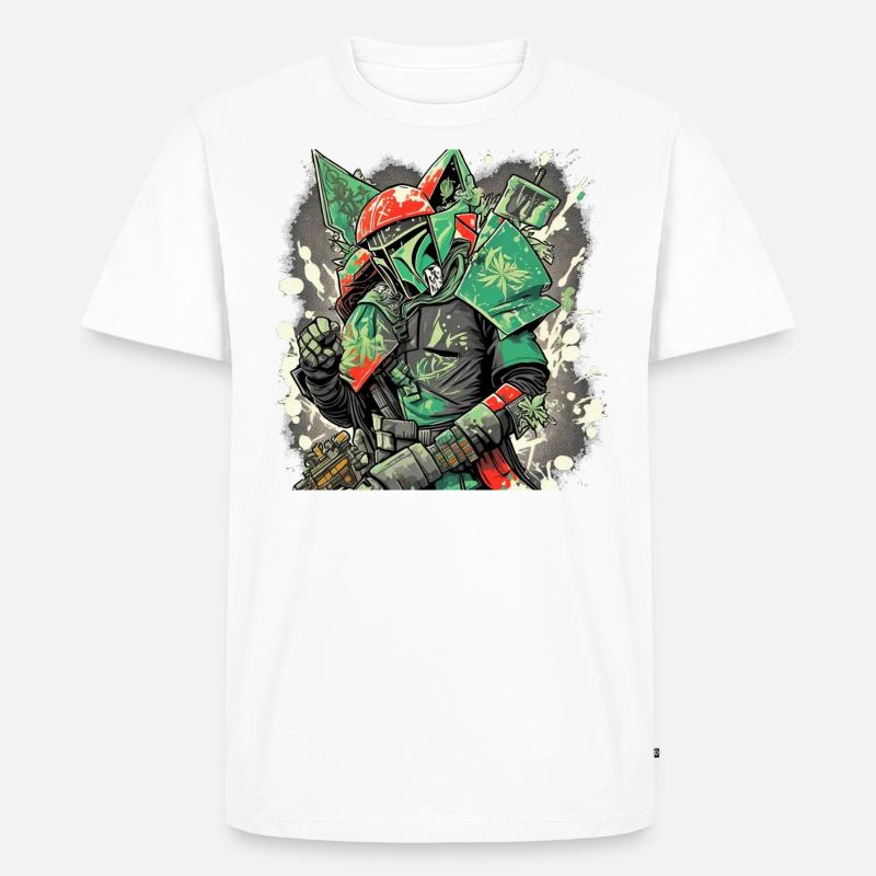 Galactic Hustle - Männer Premium Bio T-Shirt - Weiß