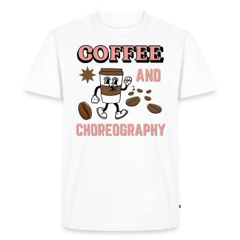 Professeur De Danse Drôle Disant Café Et Chorégraphie - T-shirt Premium bio Homme - blanc - Devant - Nico (187cm)