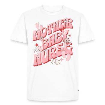 Mother Baby Nurse Postpartum Groovy Mom Nursing - Men's Premium Organic T-Shirt - white - Front - Nico (187cm)