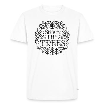 Save the trees - Men's Premium Organic T-Shirt - white - Front - Nico (187cm)