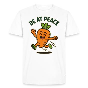 Happy Carrot : la paix - T-shirt Premium bio Homme - blanc - Devant - Nico (187cm)